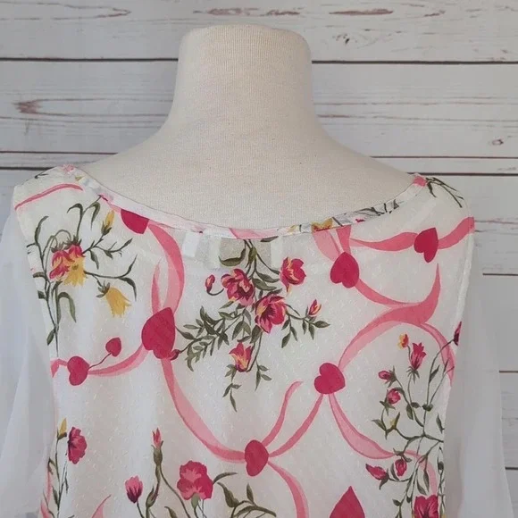 Gold Label Vintage Victoria's Secret‎ Romantic Date Night Sexy Girly Top Medium - Picture 11 of 15